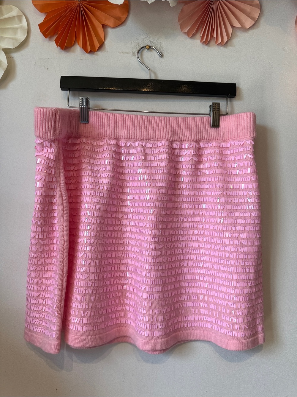 Queen of sparkles pink sequined skirt size xxl